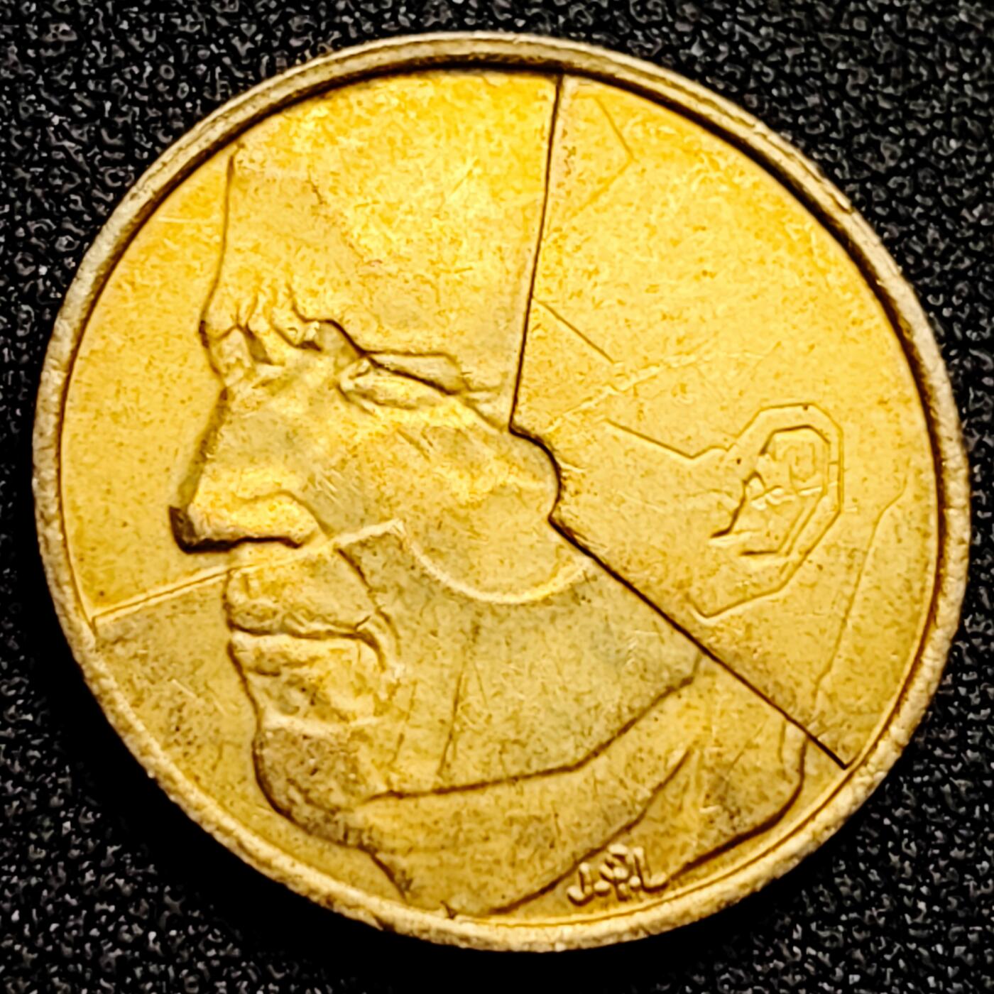 泉币菌-第165场-新年第八场 精品福利场 分裂的人格 比利时5法郎硬币 异形币 24mm