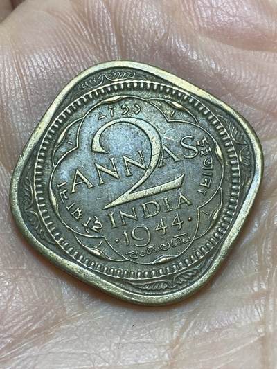 2026年第四场(总第一百七十三场）外国好品散币场(免佣金) - 英属印度1944年2安娜(第三版，b版孟买造，Small 4–小4版)