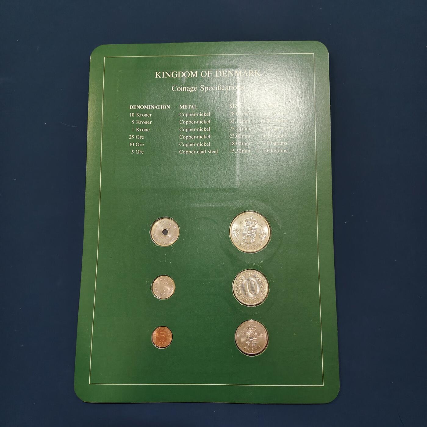 【全场包邮】纯粹捡漏拍492场【封装套币专场】-注意佣金 【富兰克林·世界各国硬币系列邮币卡】丹麦王国