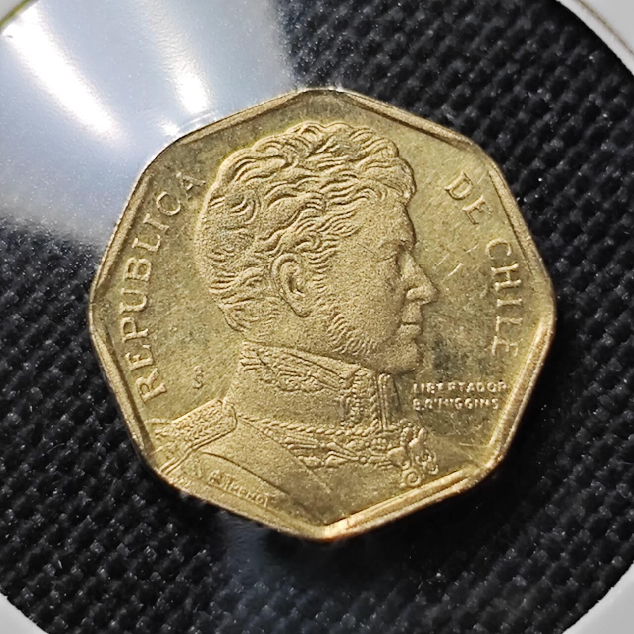 KK钱币收藏小铺  第387期  2月预留时间 周末发货  1997智利5比索