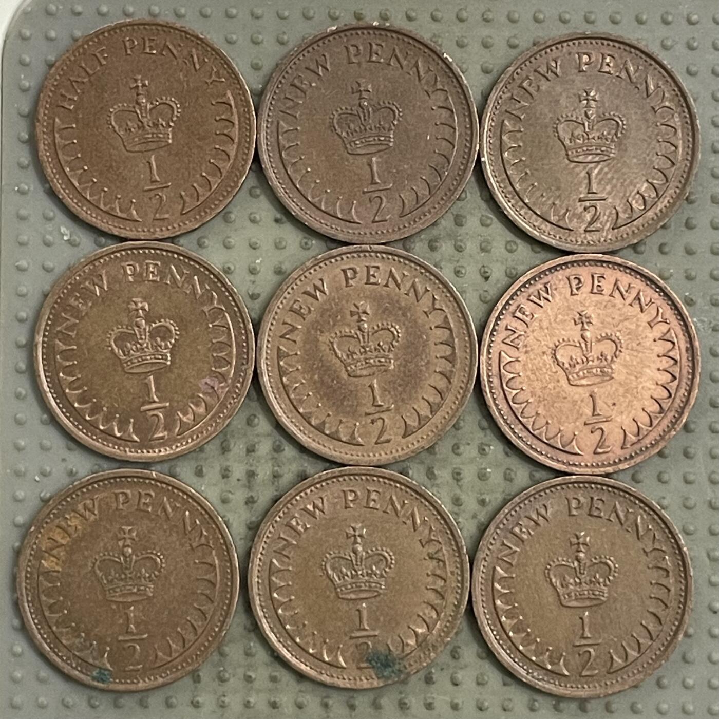 2026年第2场各国散币拍卖（总第152场） 英国1/2便士9枚