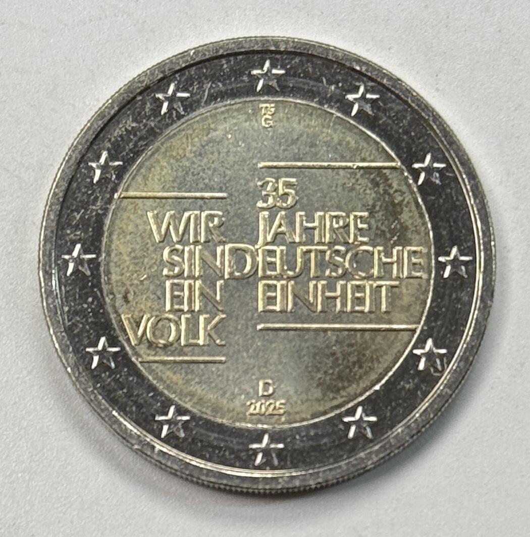 S&S Numismatic世界钱币-拍卖 第117期  德国2025年 德国统一35周年 2欧元双色纪念币 G版
