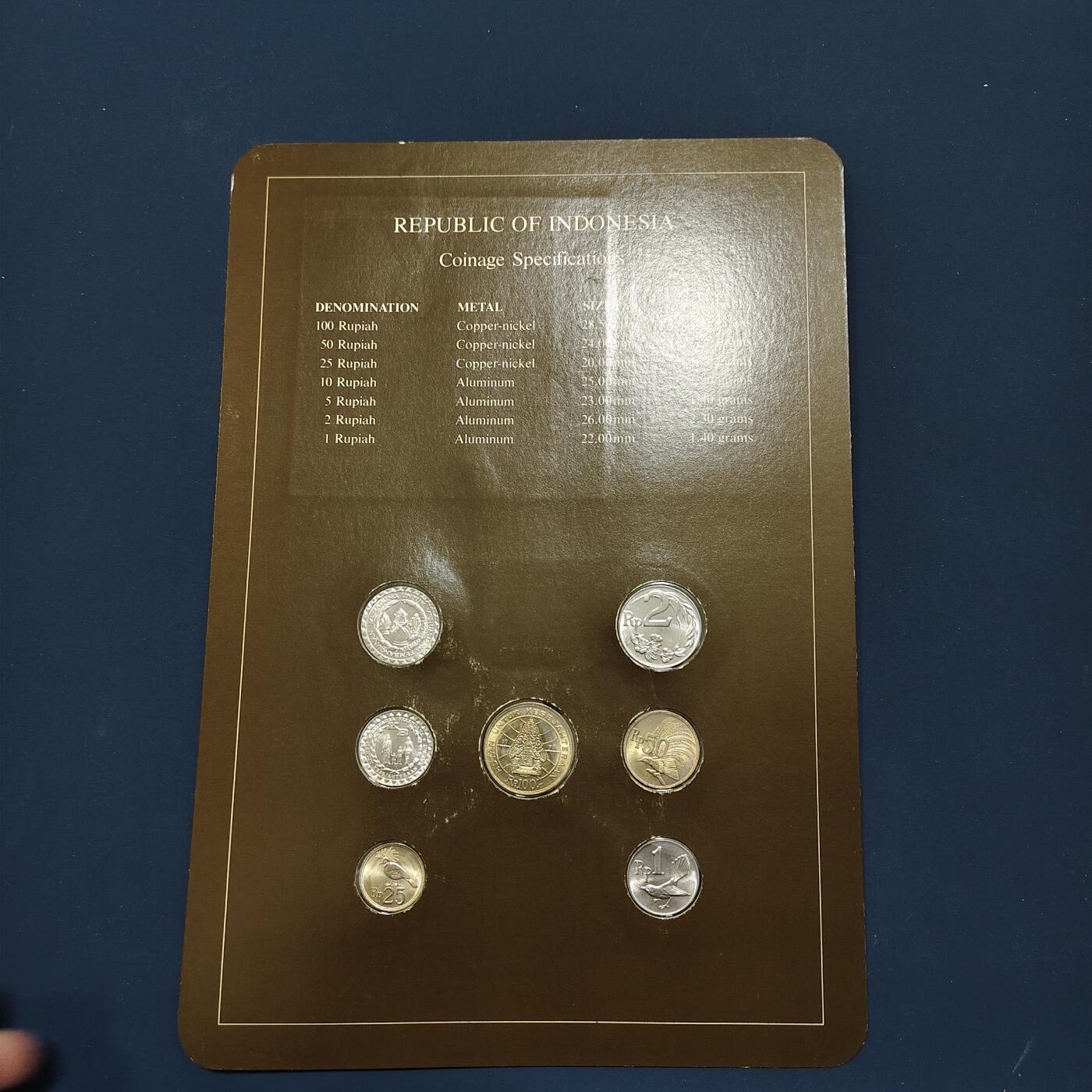 【全场包邮】纯粹捡漏拍492场【封装套币专场】-注意佣金 【富兰克林·世界各国硬币系列邮币卡】印度尼西亚共和国