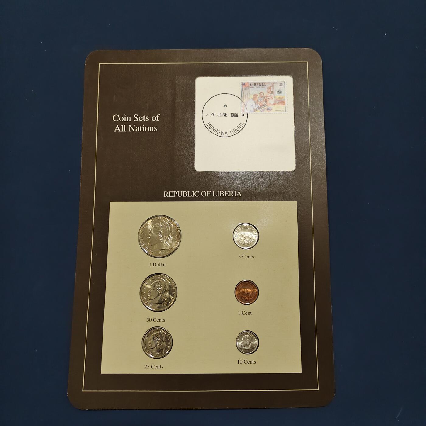 【全场包邮】纯粹捡漏拍492场【封装套币专场】-注意佣金 【富兰克林·世界各国硬币系列邮币卡】利比里亚共和国
