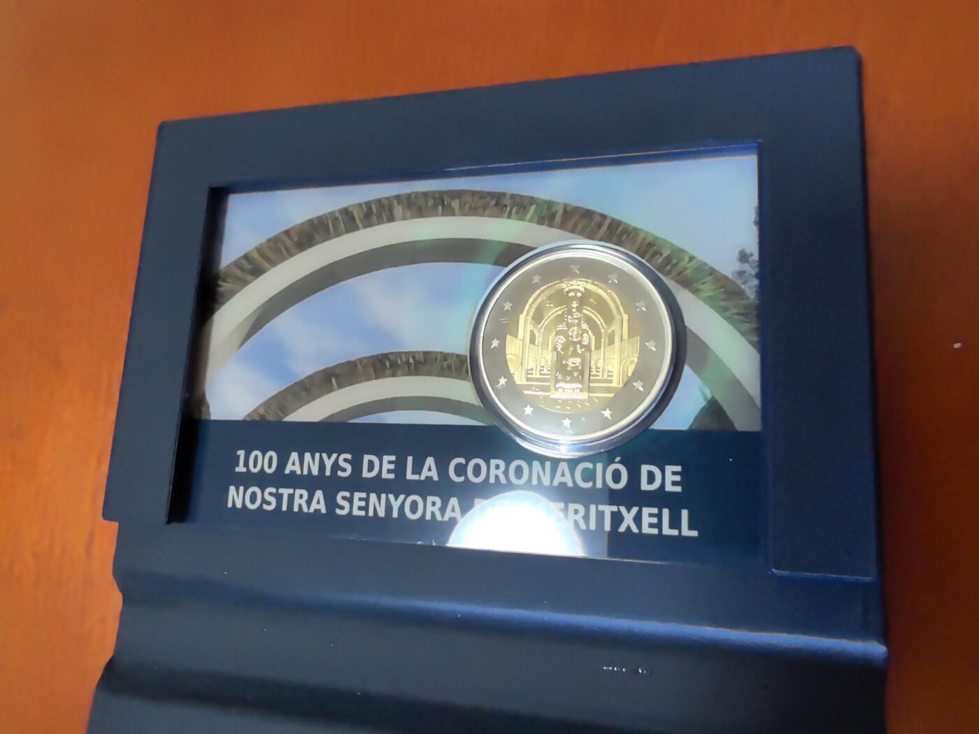 长老汇蛇年精选第九十二场拍卖 2021安道尔梅里克塞尔圣母加冕2欧元精制币，盒证全，3750枚，极为稀少