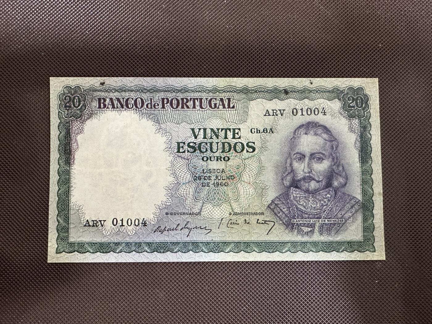喜羊羊钱币收藏2025第12期(流通品相场) 葡萄牙	P-163 1960年20埃斯库多		品相如图				ARV01004			