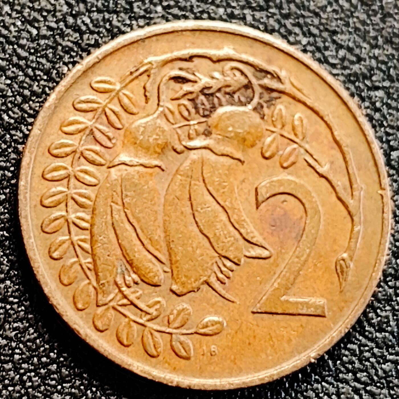 泉币菌-第164场-新年第七场 精品福利场 新西兰 1973年 2分青铜硬币 四翅槐树花 21mm 纪念币铜钱