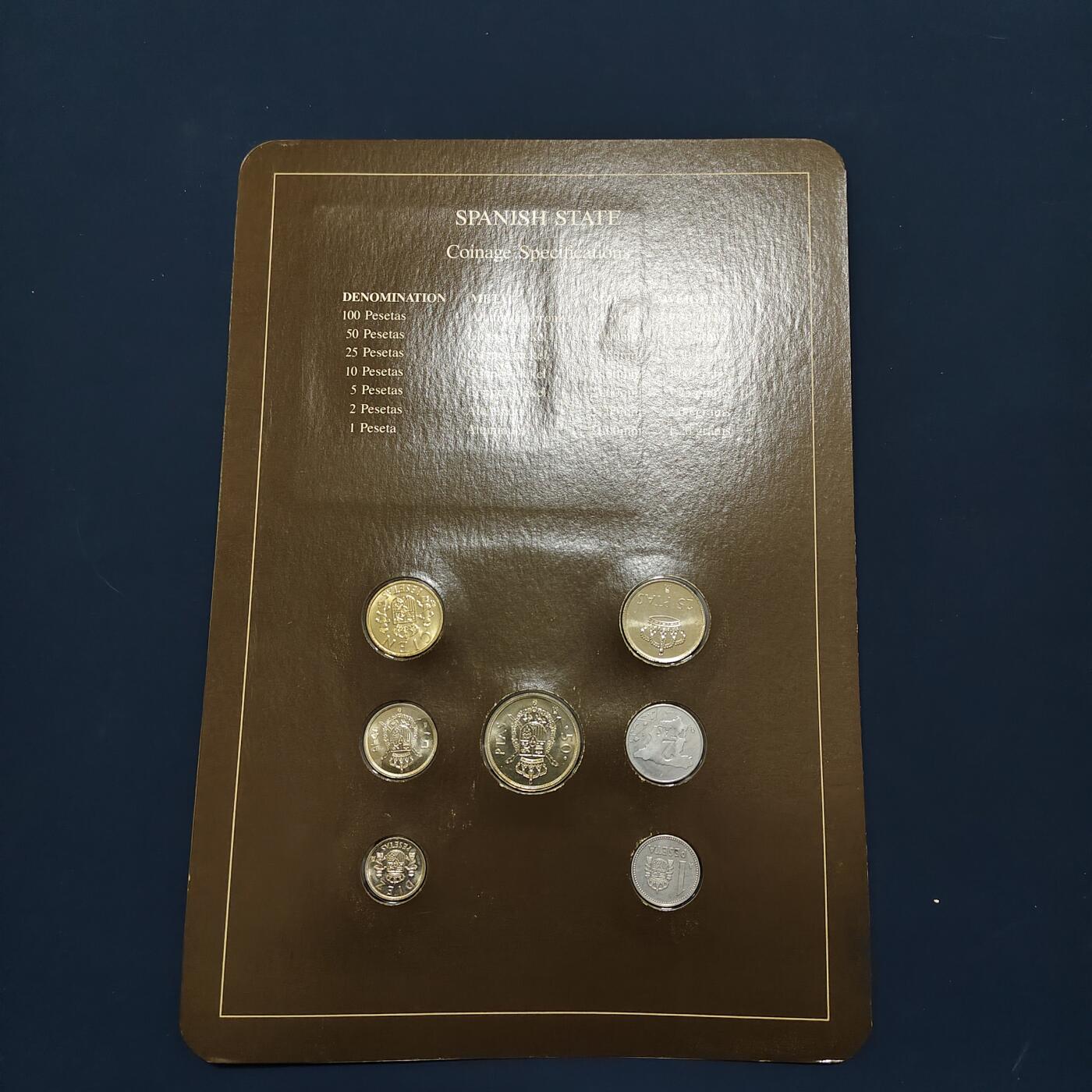 【全场包邮】纯粹捡漏拍492场【封装套币专场】-注意佣金 【富兰克林·世界各国硬币系列邮币卡】西班牙王国