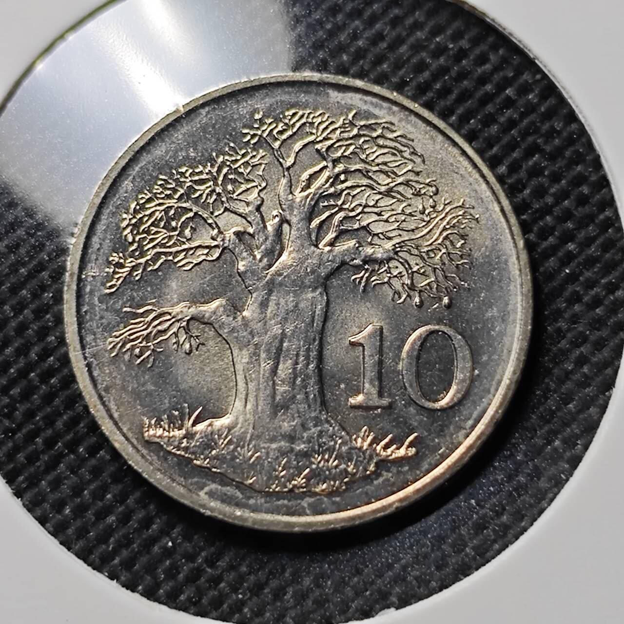 KK钱币收藏小铺  第387期  2月预留时间 周末发货 1980津巴布韦10分 好品