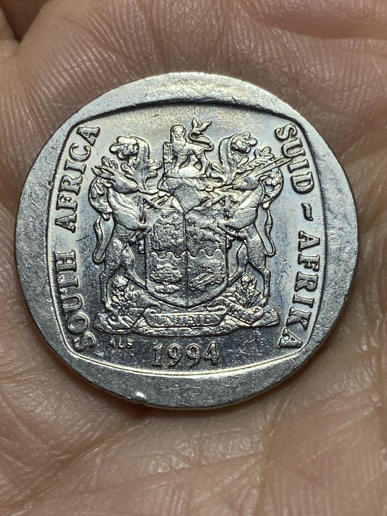 2026年第四场(总第一百七十三场）外国好品散币场(免佣金) 南非🇿🇦1994年5兰特(独立后第八套最大面值流通硬币)