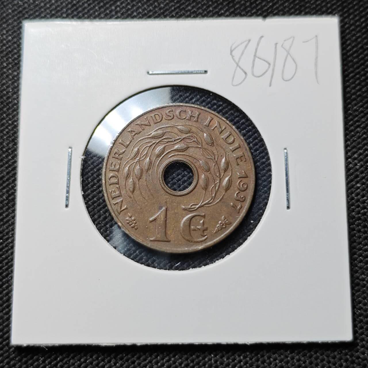 KK钱币收藏小铺  第386期  2月预留时间 周末发货  荷属东印度一分铜币