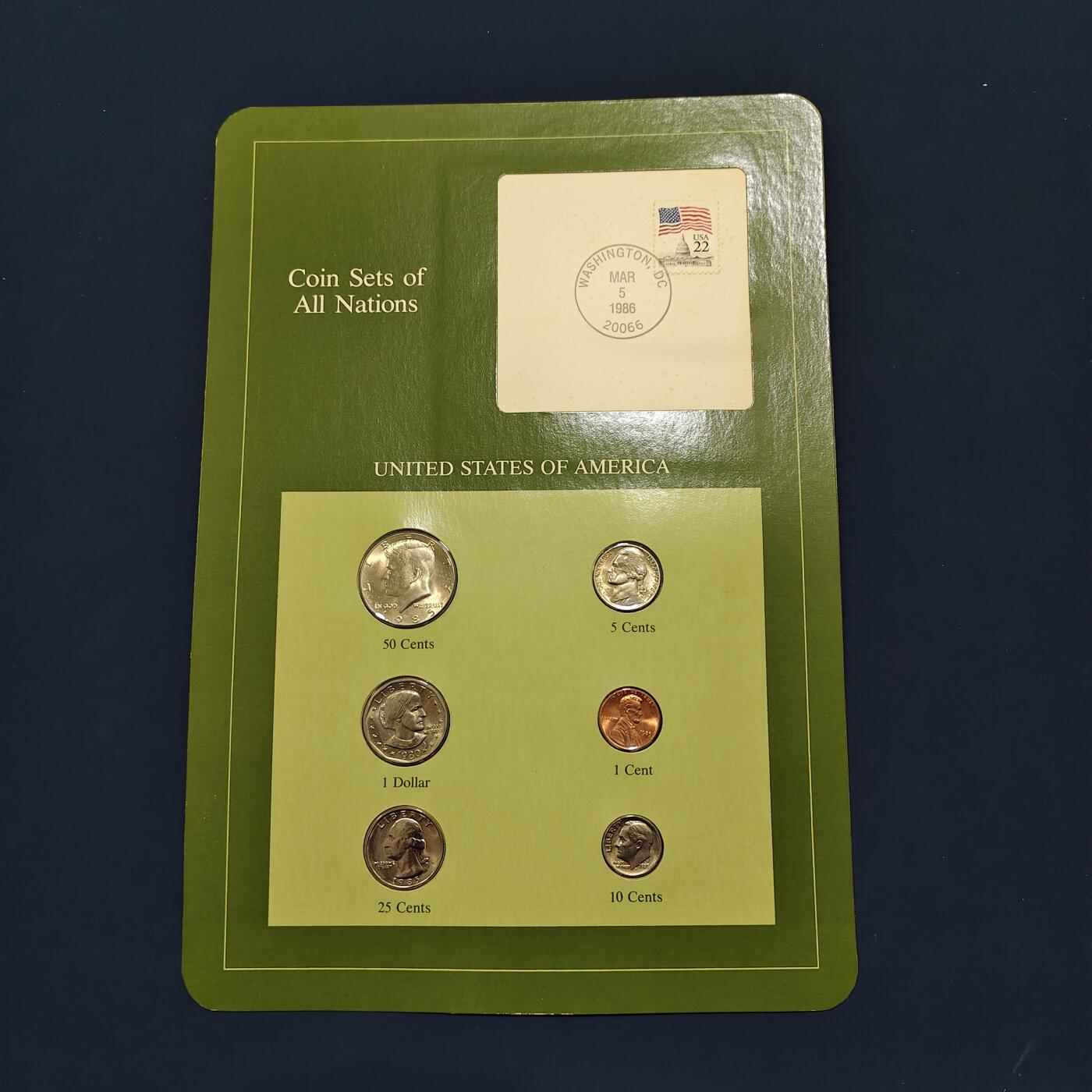 【全场包邮】纯粹捡漏拍492场【封装套币专场】-注意佣金 【富兰克林·世界各国硬币系列邮币卡】美利坚共和国