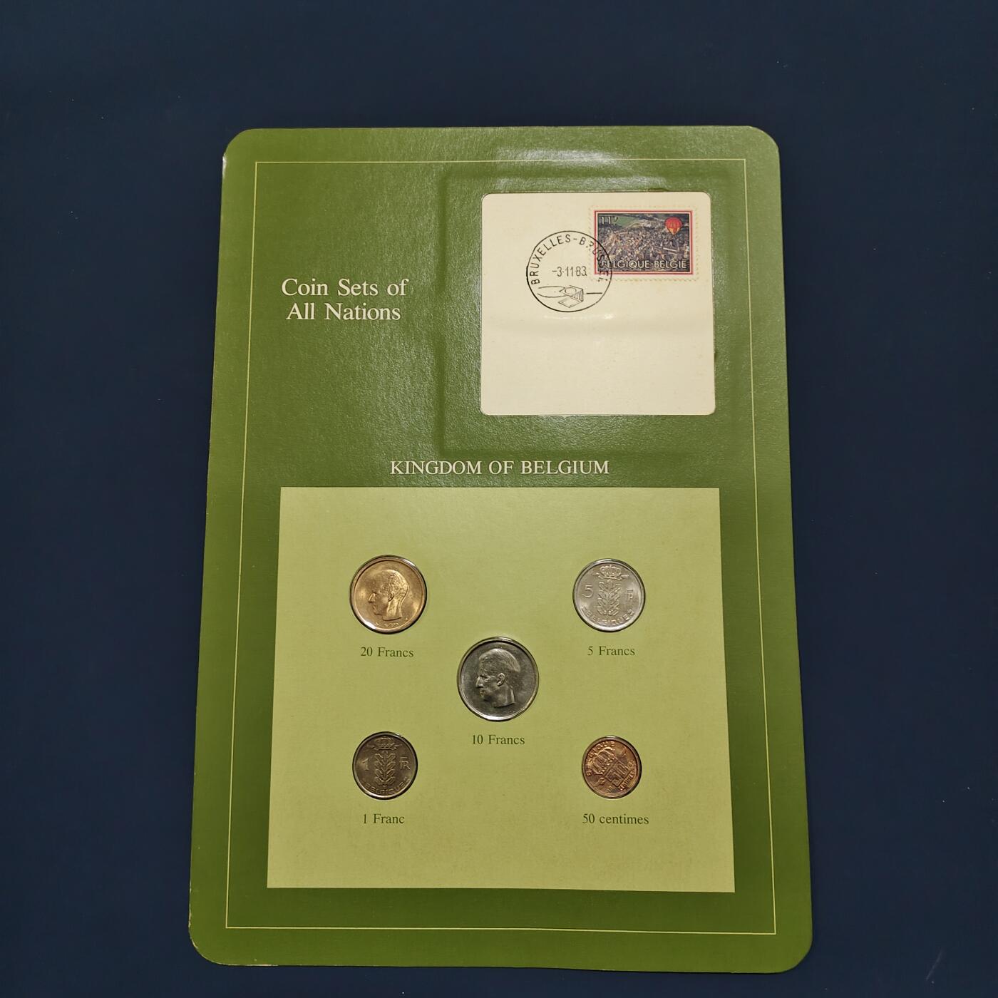 【全场包邮】纯粹捡漏拍492场【封装套币专场】-注意佣金 【富兰克林·世界各国硬币系列邮币卡】比利时王国