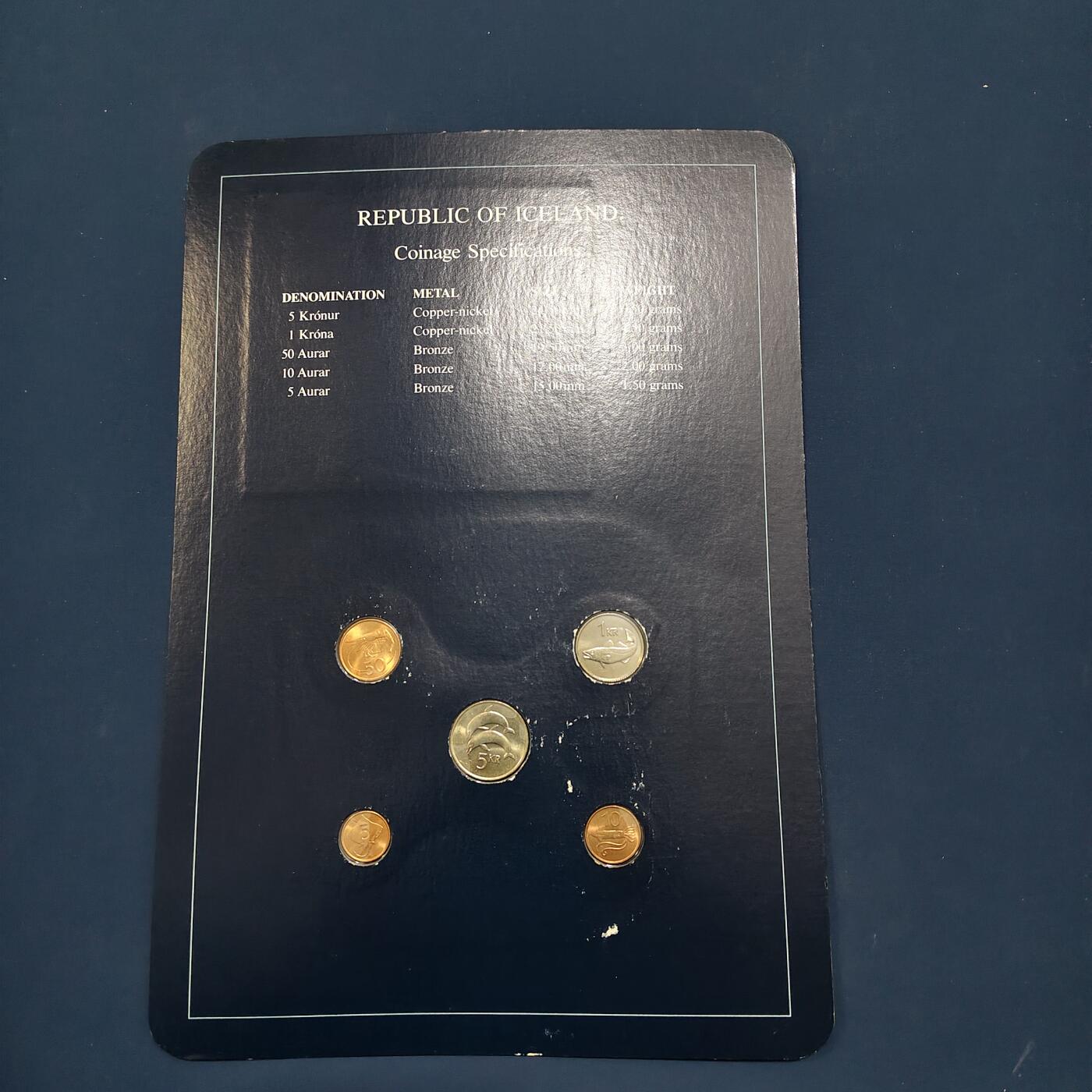 【全场包邮】纯粹捡漏拍492场【封装套币专场】-注意佣金 【富兰克林·世界各国硬币系列邮币卡】冰岛共和国