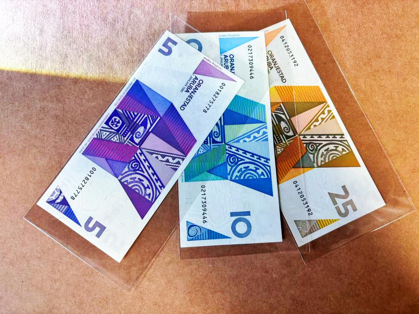 【Blue Auction】世界纸币精拍第772期——18级TOP拍卖/信誉/品质/专业/高效💫 【一组3张】阿鲁巴1990年5-10-25弗罗林 全新UNC