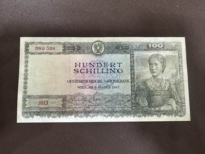 喜羊羊钱币收藏2025第12期(流通品相场) - 奥地利	P-124 1947年100先令	品相如图				1013 689398			