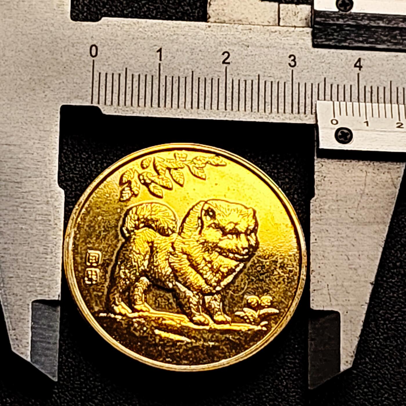 泉币菌-第163场-新年第六场 精品福利场 1994年狗年镀金纪念章 金币总公司 发行 32mm 看不懂国内纪念币 自定义