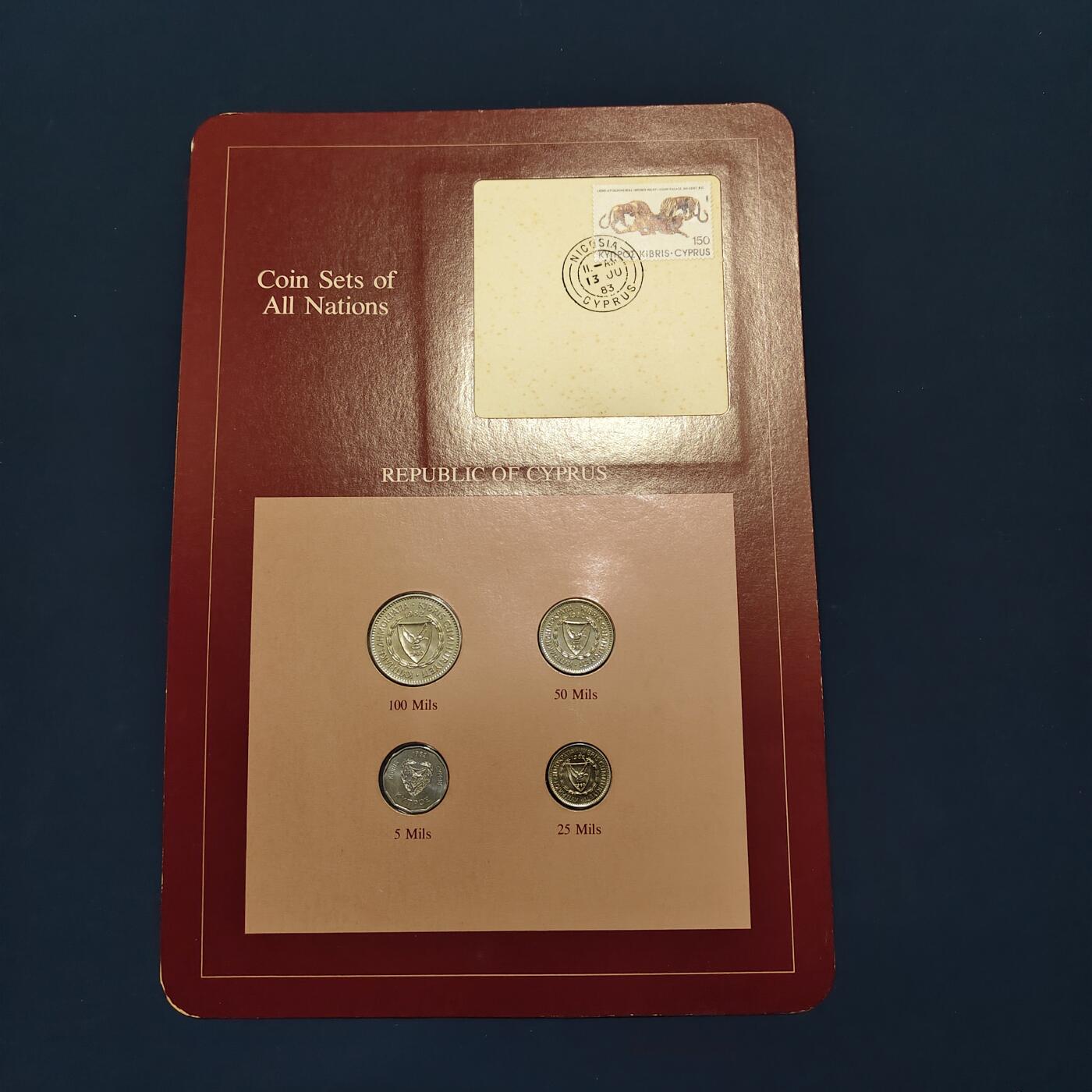 【全场包邮】纯粹捡漏拍492场【封装套币专场】-注意佣金 【富兰克林·世界各国硬币系列邮币卡】塞浦路斯共和国