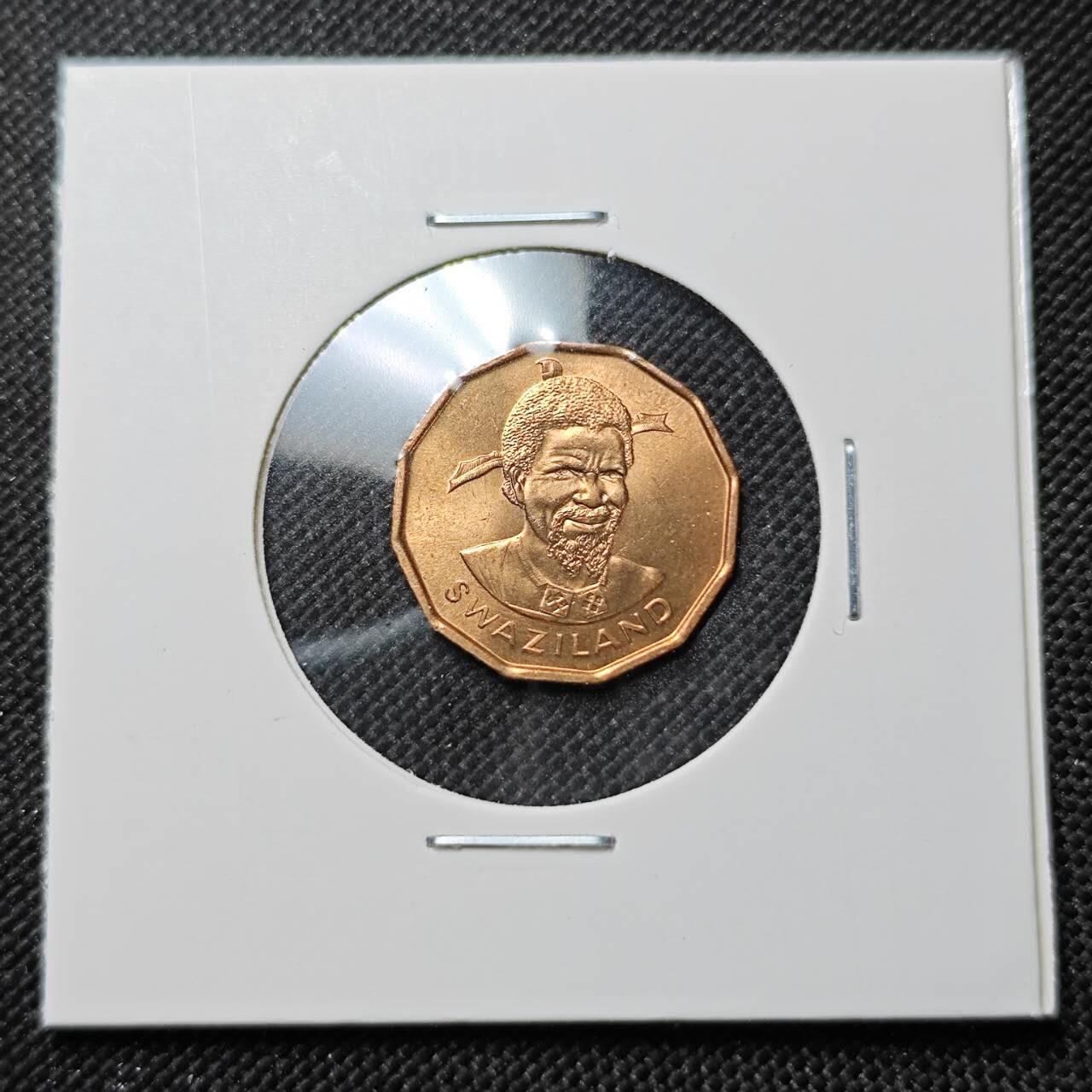 KK钱币收藏小铺  第387期  2月预留时间 周末发货  斯威士兰1分铜币 好品