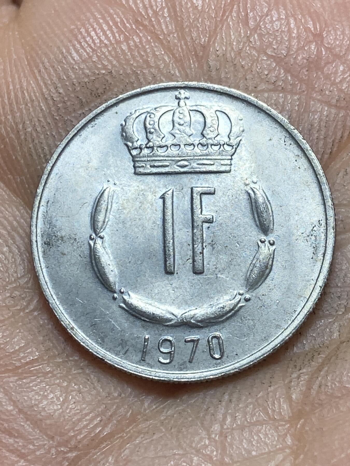 2026年第四场(总第一百七十三场）外国好品散币场(免佣金) 卢森堡🇱🇺1970年1法郎(第八任让大公时期，第一版)