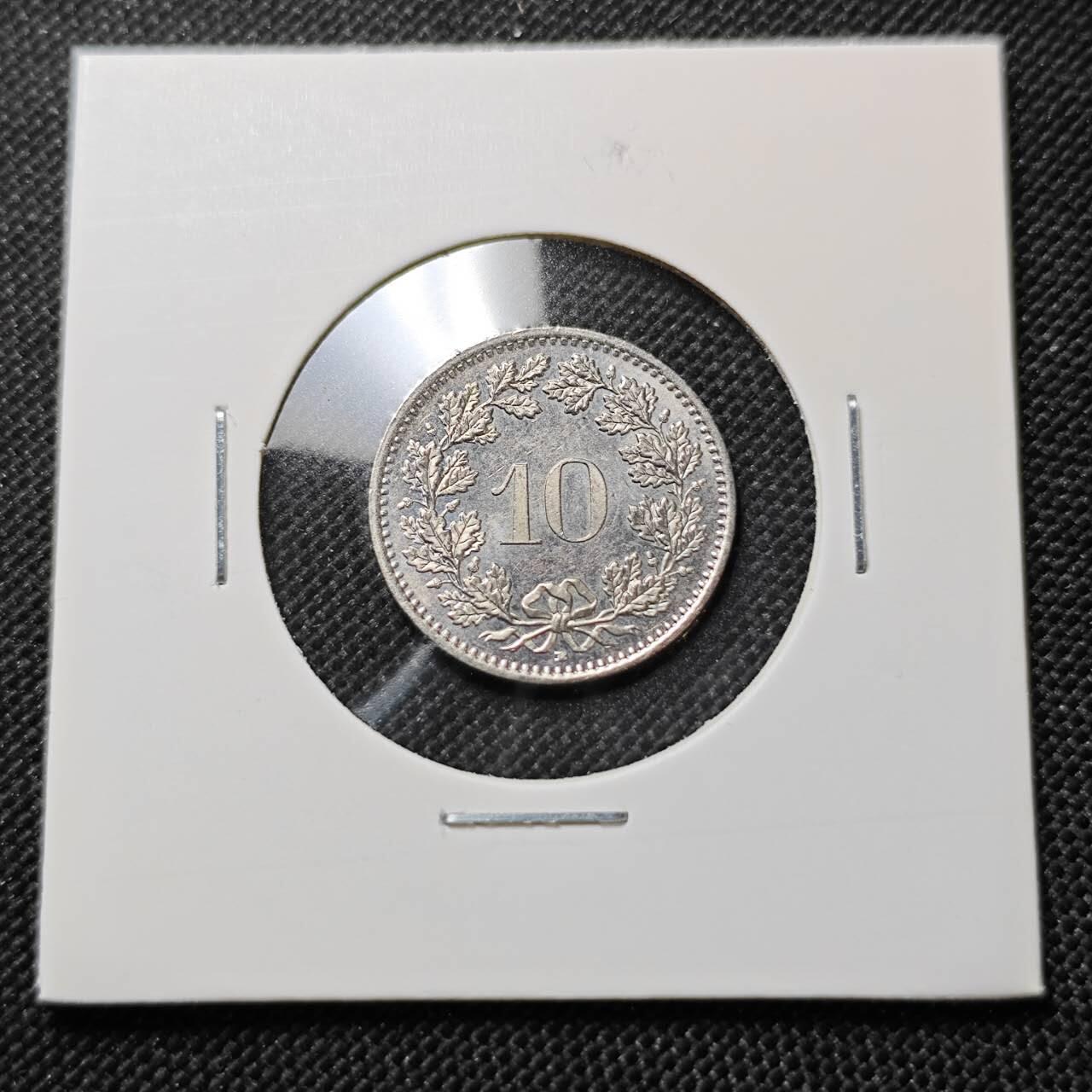 KK钱币收藏小铺  第387期  2月预留时间 周末发货  瑞士10分