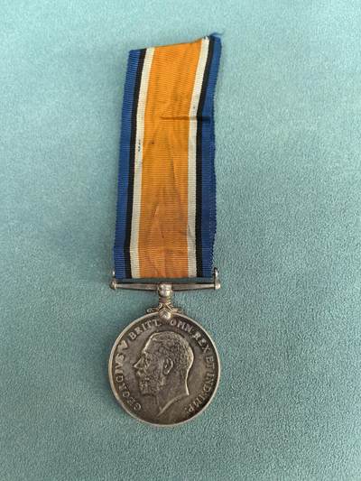 盛世勋华——号角文化勋章邮票专场拍卖第297期 - 英国一战战争奖章 银制 重1盎司925银 原绶带带边铭