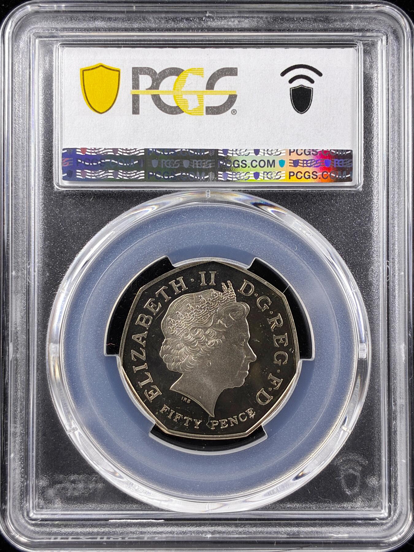 【雨安】【直播拍卖】【第0123期-评级币章】2026-01-10 周六 19:30 [评级现代] Great Britain 英国 50便士 2011年 野生动物基金50周年 PCGS-PR67DCAM 精制币