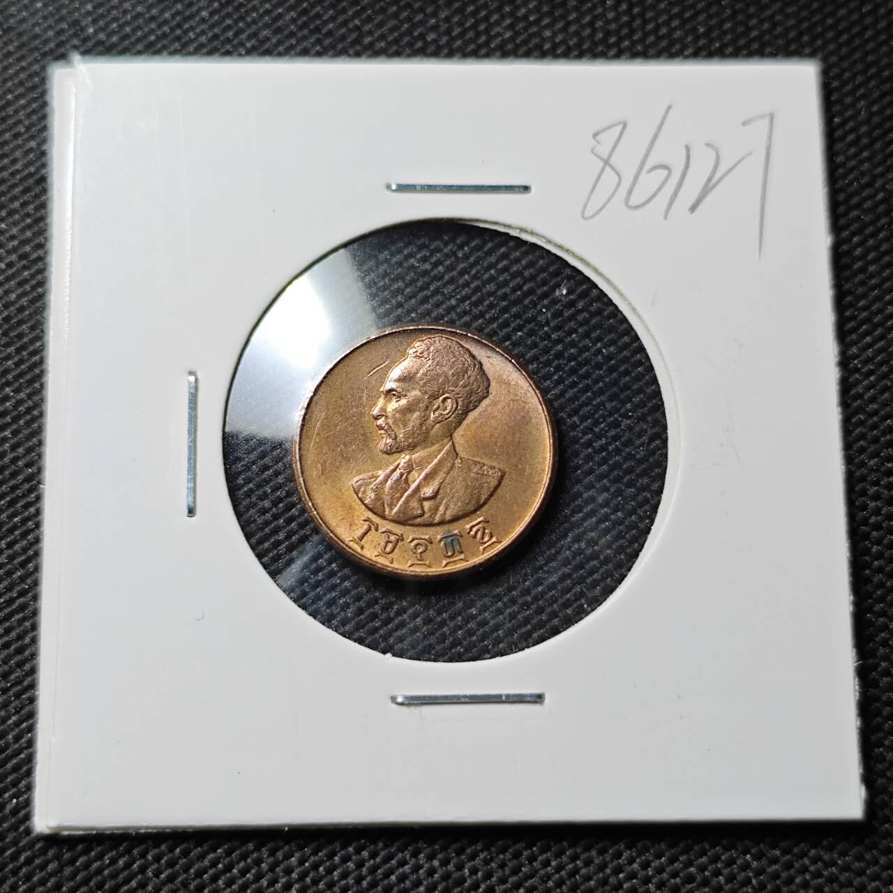 KK钱币收藏小铺  第386期  2月预留时间 周末发货  埃塞俄比亚1分铜币