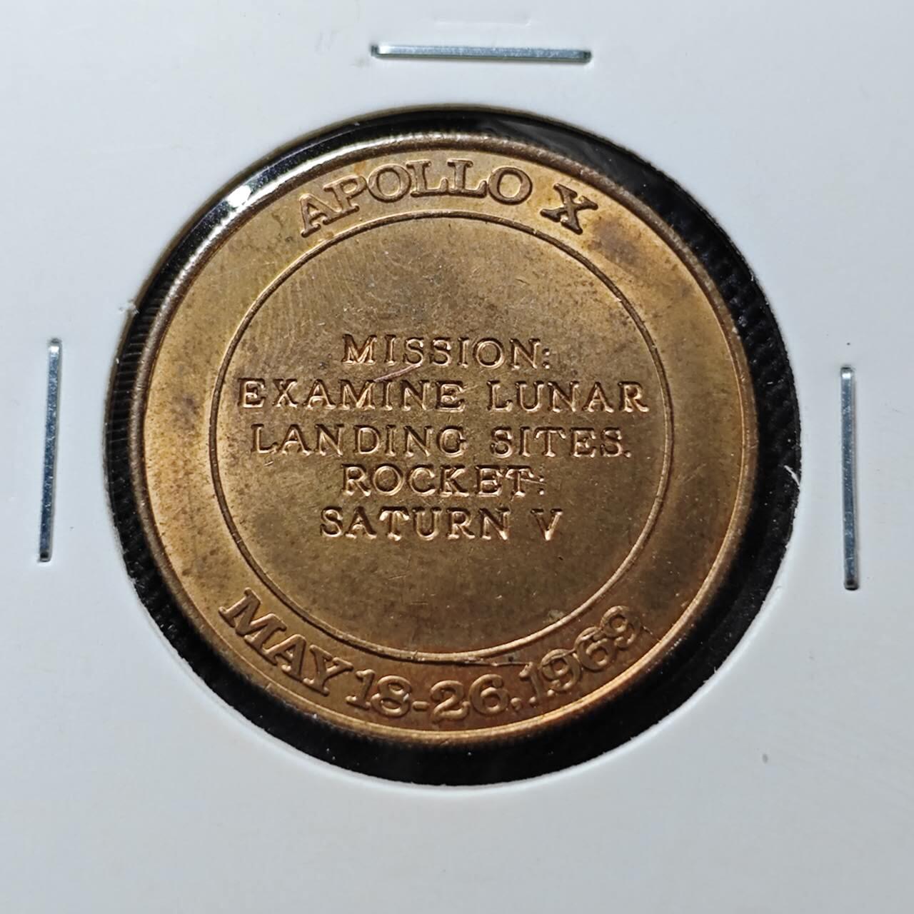 KK钱币收藏小铺  第387期  2月预留时间 周末发货  美国航天纪念铜章