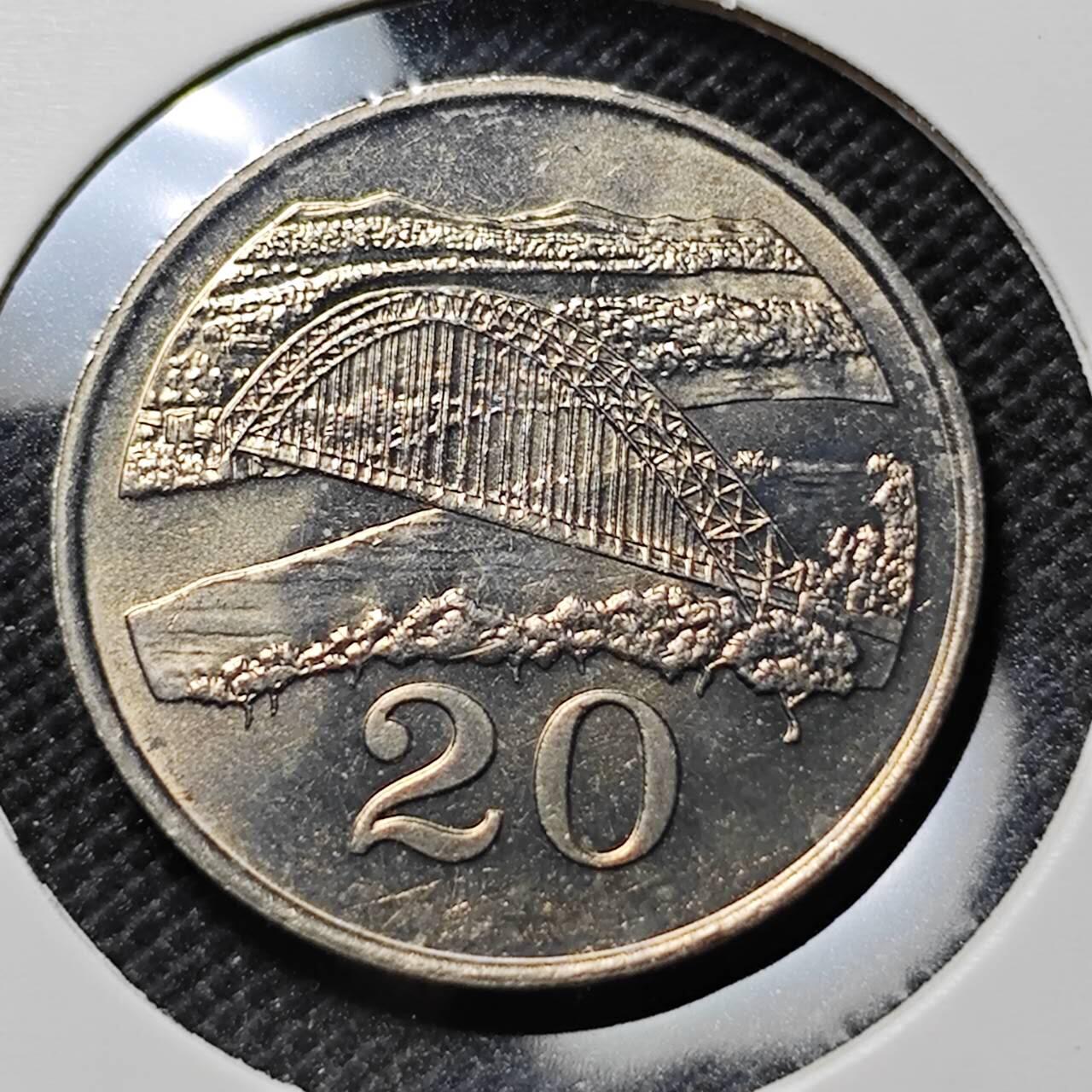 KK钱币收藏小铺  第387期  2月预留时间 周末发货 1987津巴布韦20分  好品