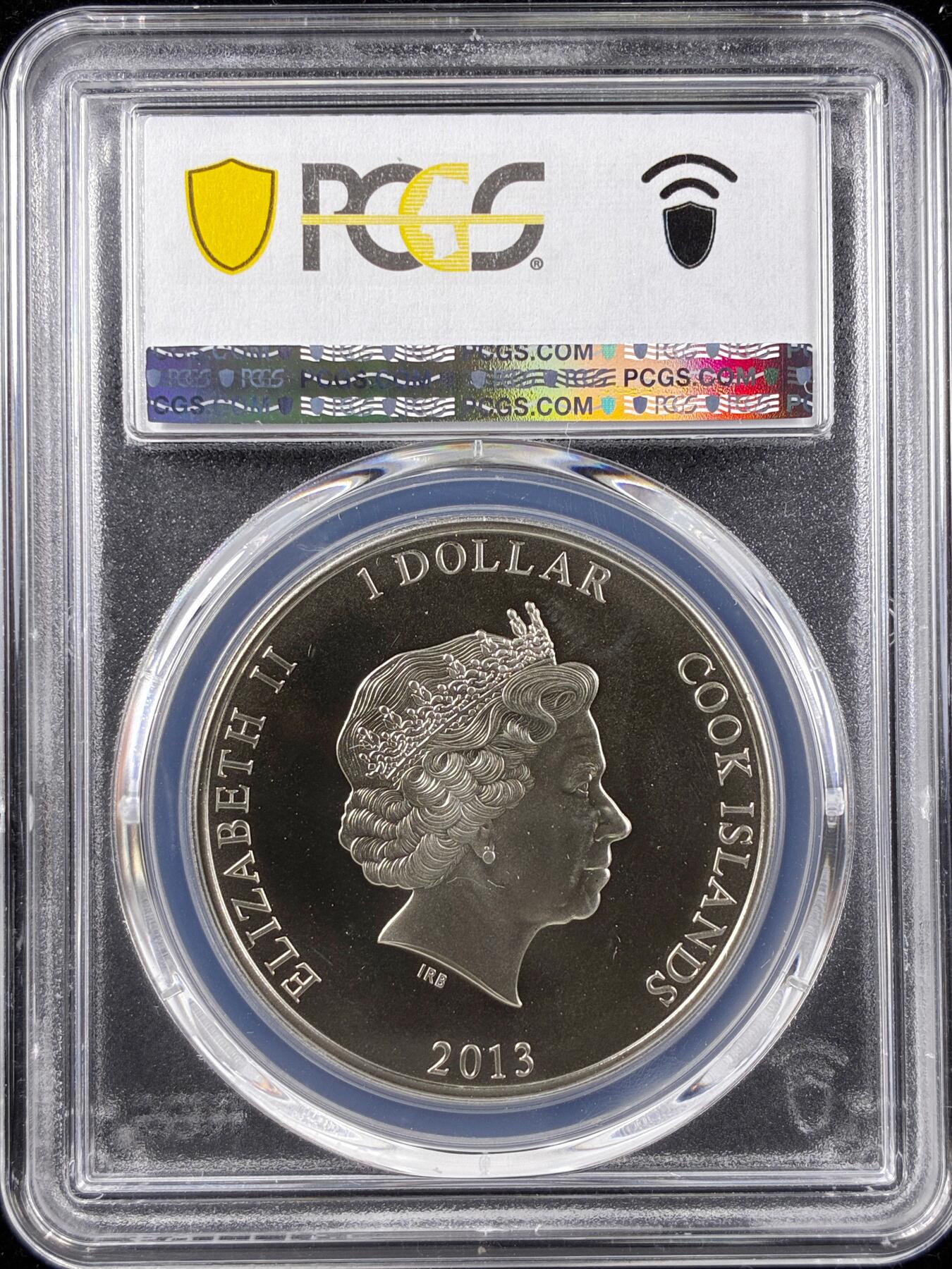 【雨安】【直播拍卖】【第0123期-评级币章】2026-01-10 周六 19:30 [评级现代] Cook Island 库克群岛 1元 2013年 加冕  PCGS-MS68