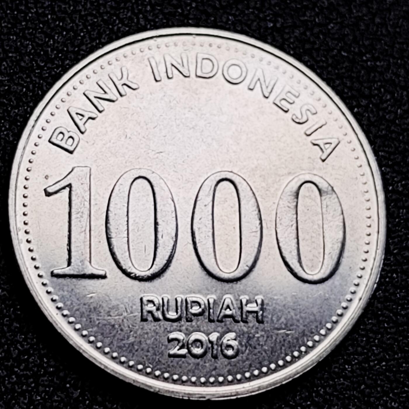 泉币菌-第164场-新年第七场 精品福利场 印度尼西亚1000卢比镍钢 24mm