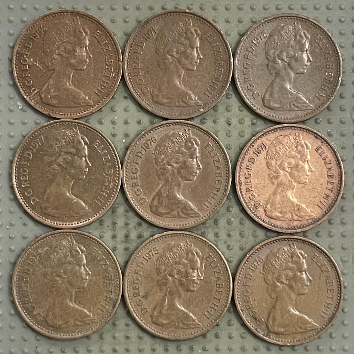 2026年第2场各国散币拍卖（总第152场） 英国1/2便士9枚