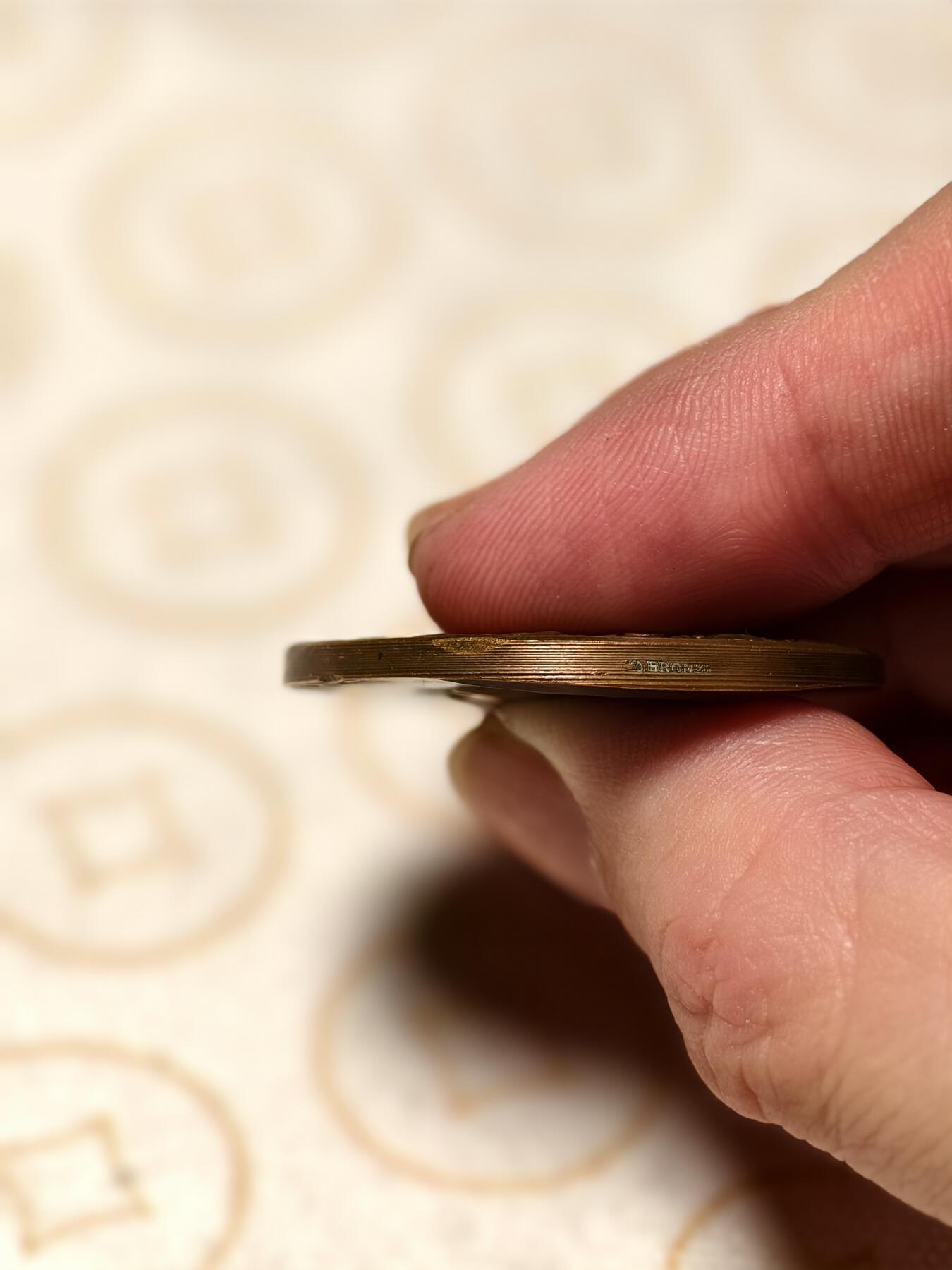 抚柳草堂-第六期章牌钱币 奖章勋章限时免佣 满百包邮 放漏专场 19世纪末-20世纪初 法国巴黎速记学院铜章 花环玛丽安娜亨利杜布瓦作品 36mm  重25.1g品相如图