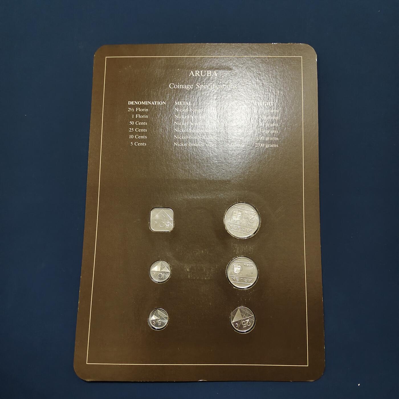 【全场包邮】纯粹捡漏拍492场【封装套币专场】-注意佣金 【富兰克林·世界各国硬币系列邮币卡】阿鲁巴（荷兰属地）