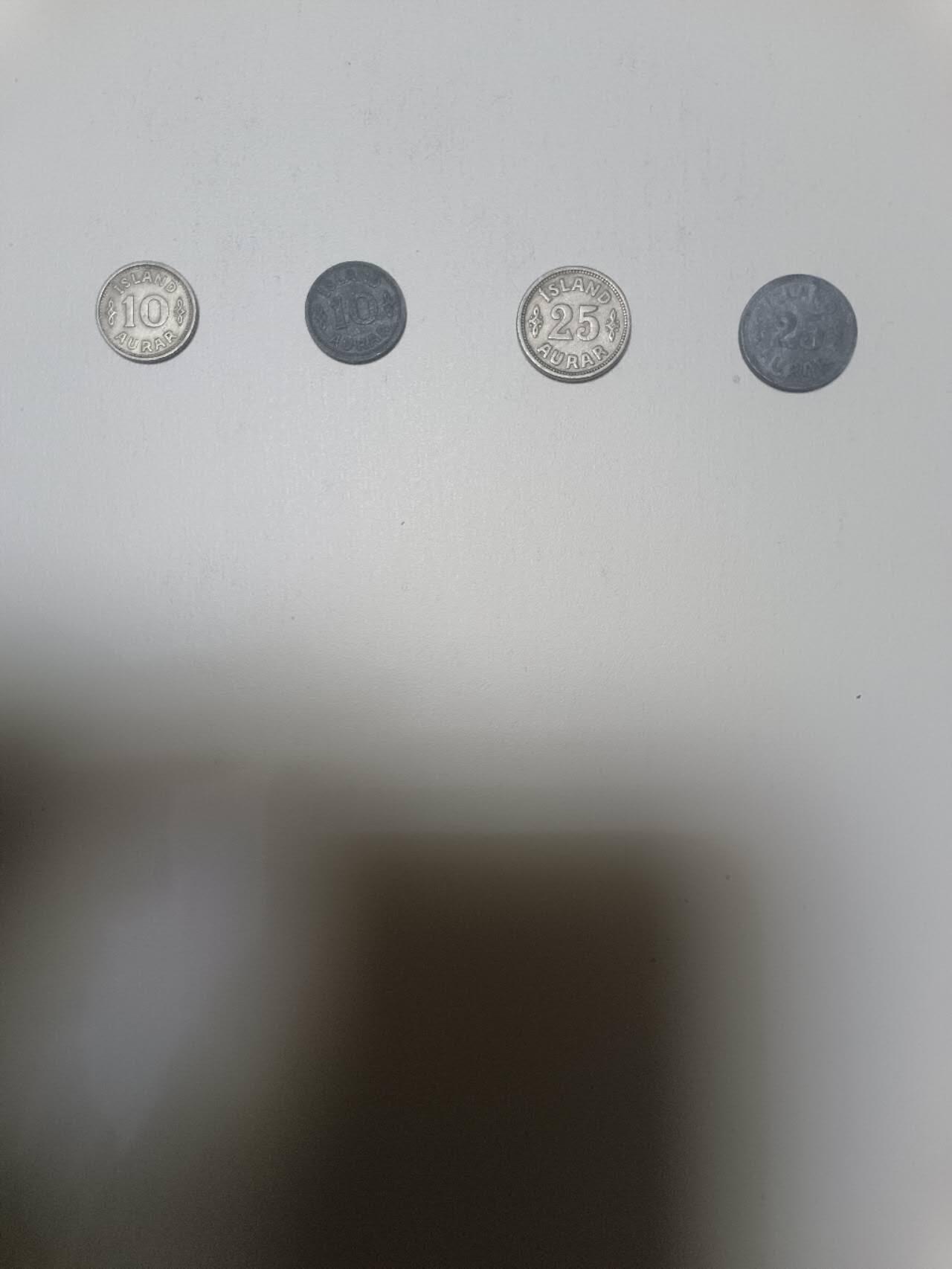 【20260108】非全新纸币和硬币第322场 冰岛早期4枚硬币