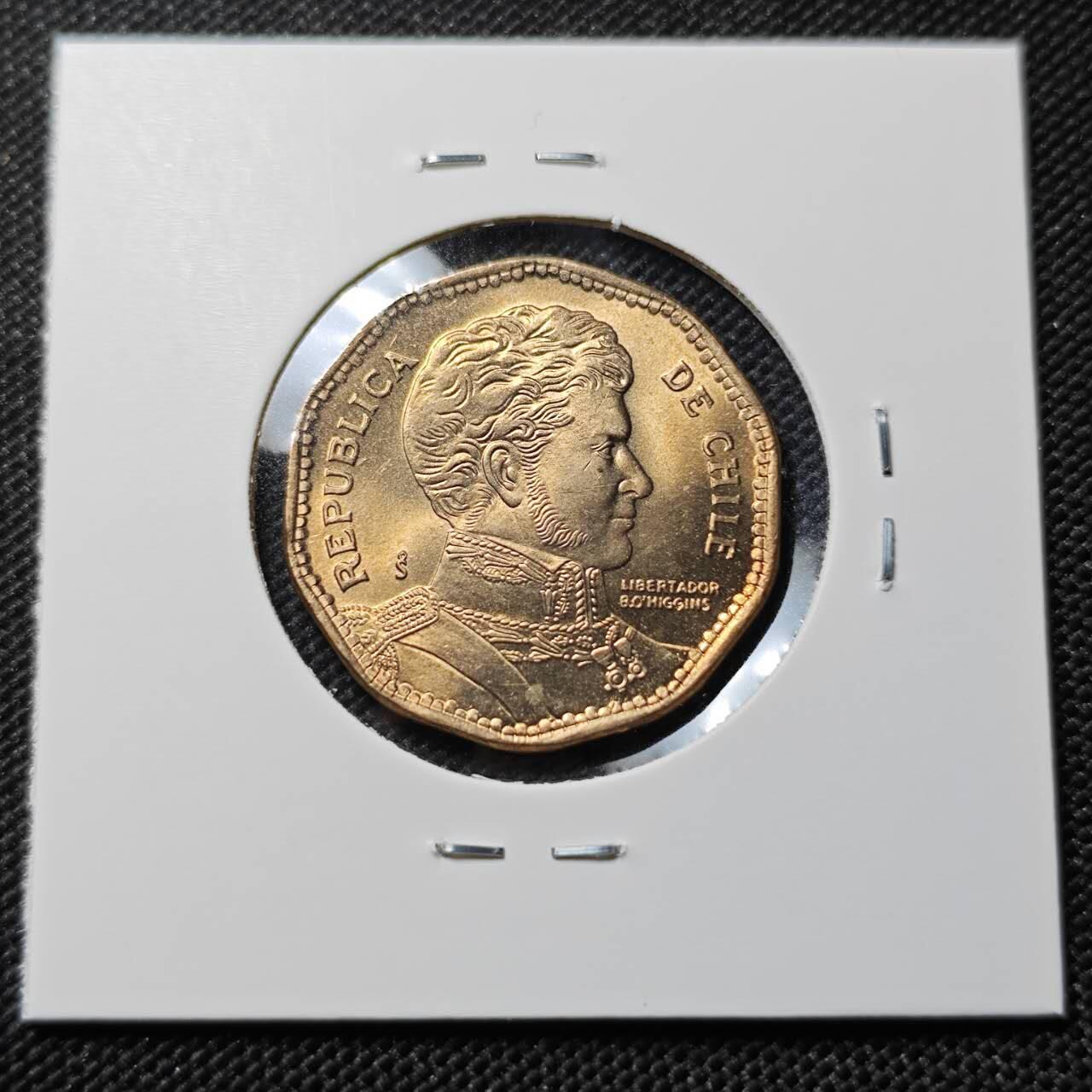 KK钱币收藏小铺  第387期  2月预留时间 周末发货 1987智利50比索 好品