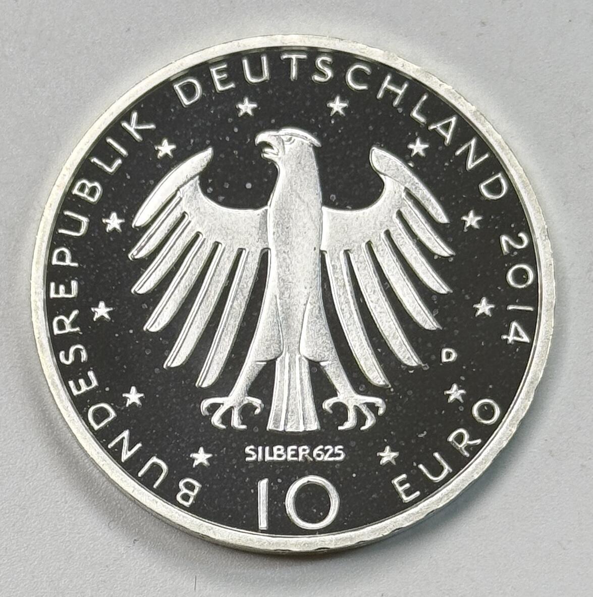 S&S Numismatic世界钱币-拍卖 第118期  德国2014年 理查德·施特劳斯诞辰150周年 10欧元精制纪念银币 16克625银