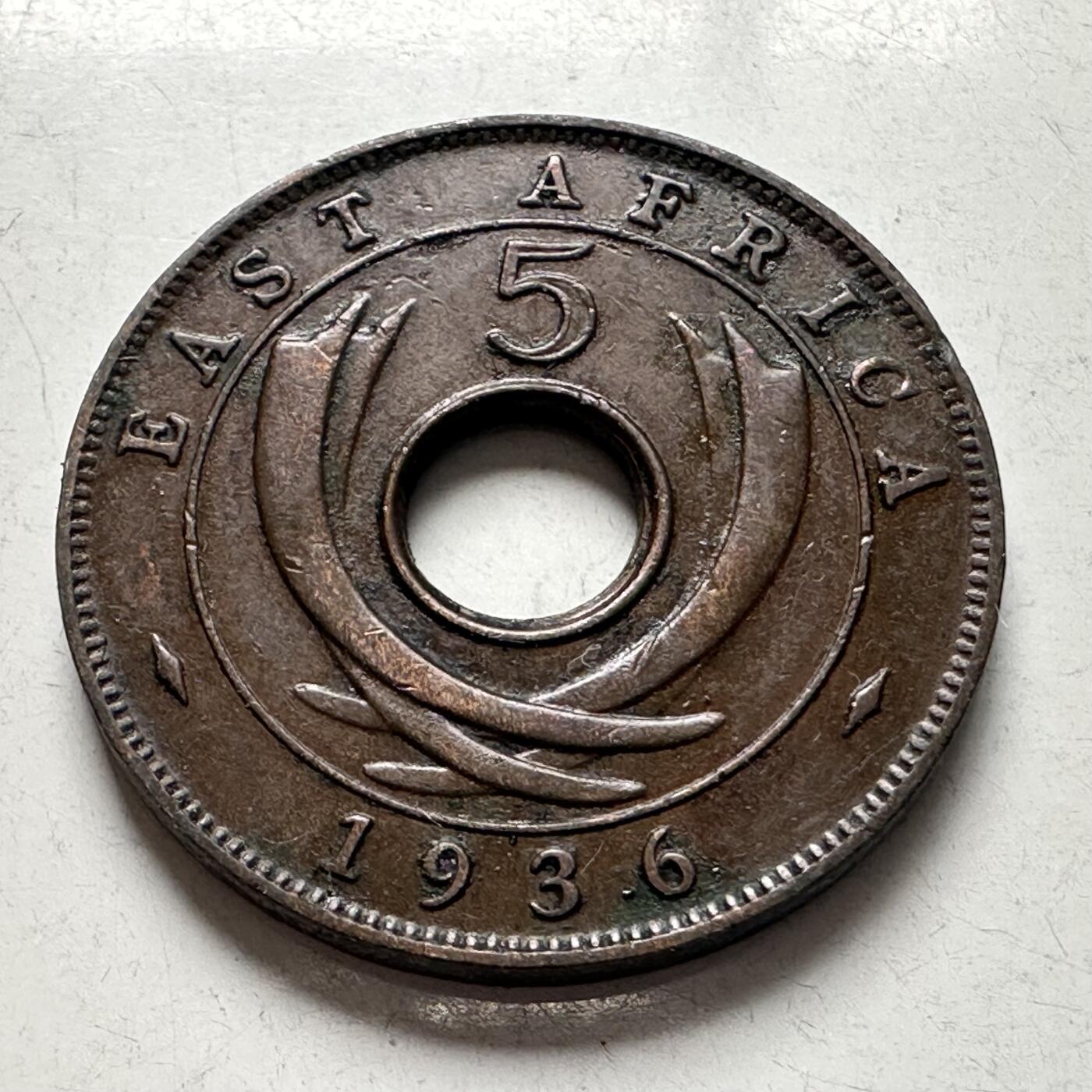 🌹外币初藏🌹🐯2026年第4场  每周二四六晚8️⃣点 接代拍 英属东非1936年 爱八H版五分