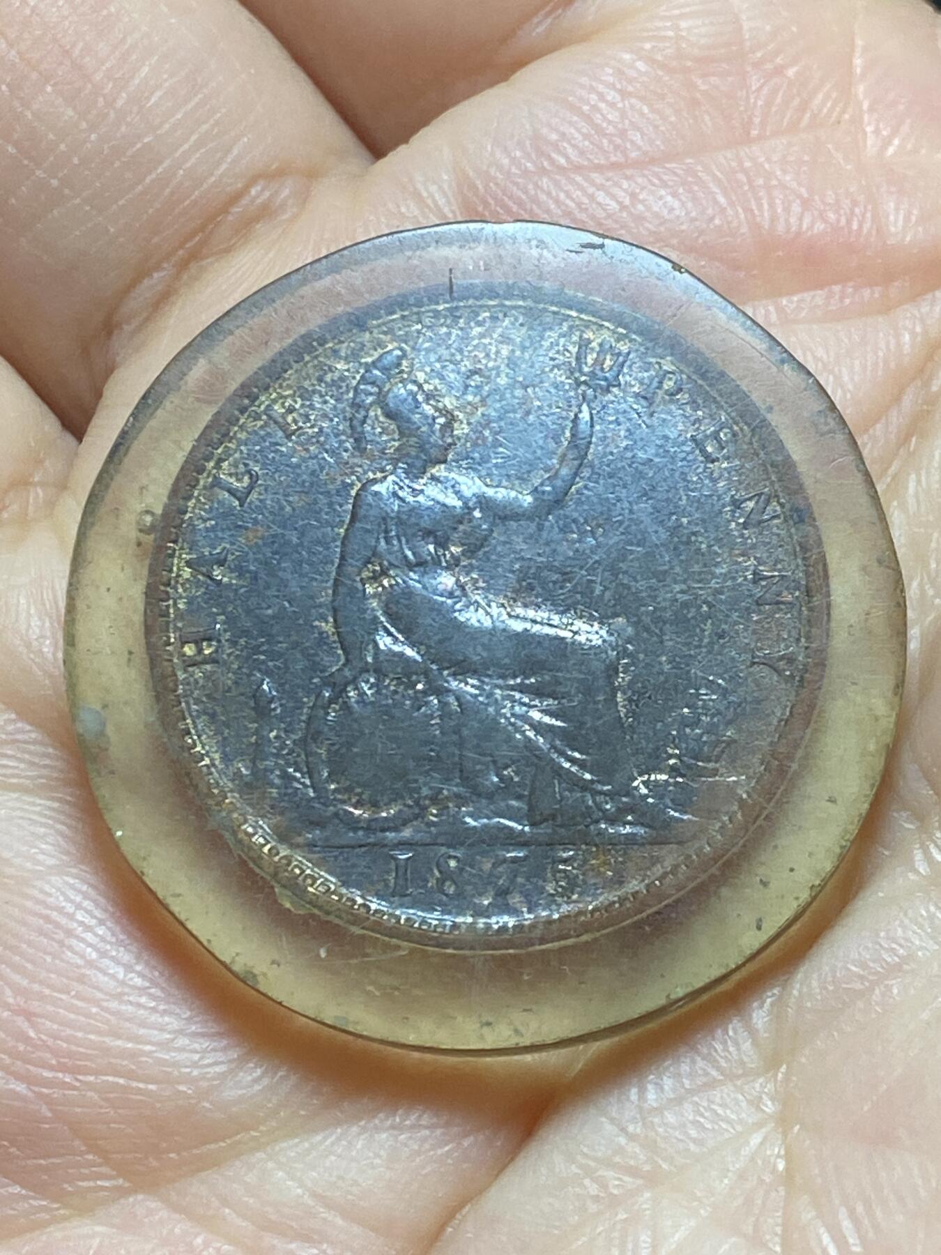 2026年第五场(总第一百七十四场）外国好品散币场(免佣金) 腊封–英国🇬🇧1875年半便士(维多利亚女王中年桂冠第二版)