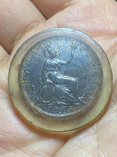 2026年第五场(总第一百七十四场）外国好品散币场(免佣金) - 腊封–英国🇬🇧1875年半便士(维多利亚女王中年桂冠第二版)