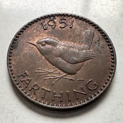 🌹外币初藏🌹🐯2026年第4场  每周二四六晚8️⃣点 接代拍 - 英国1951年一法新