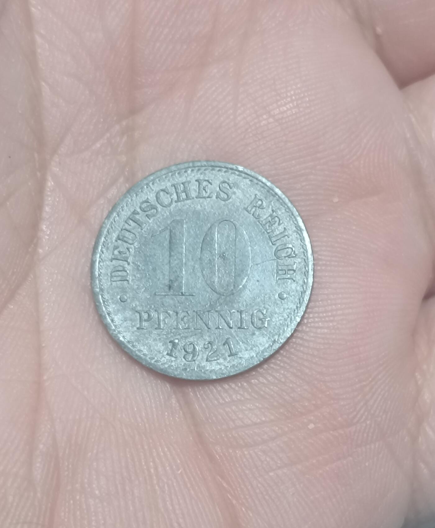 万国钱币阁第二场 德国1921年硬币，美品黑色包浆，手机不行拍不出来