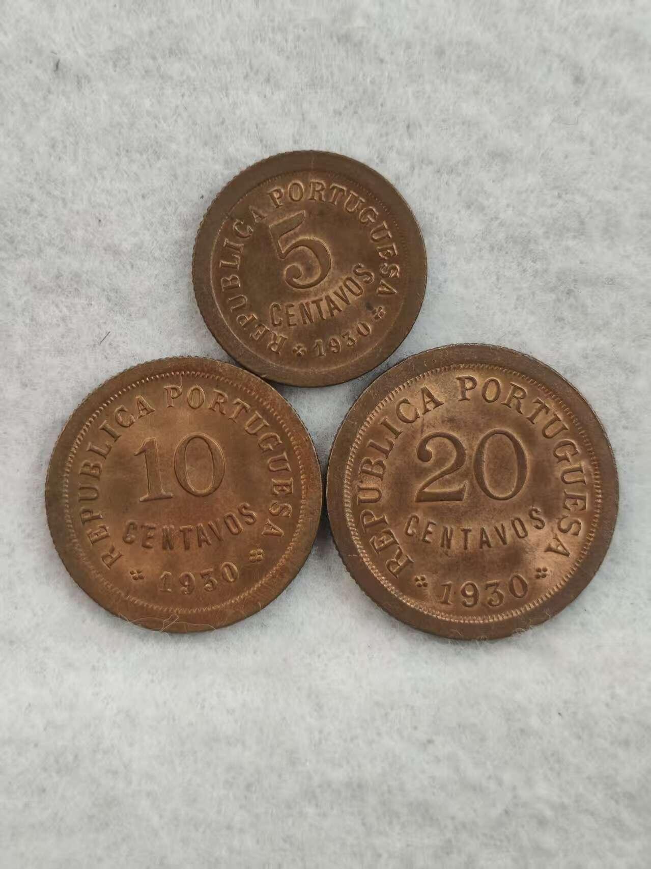 G&W世界散币，银币处理专场（第42场） 葡属佛得角1930年 3枚套