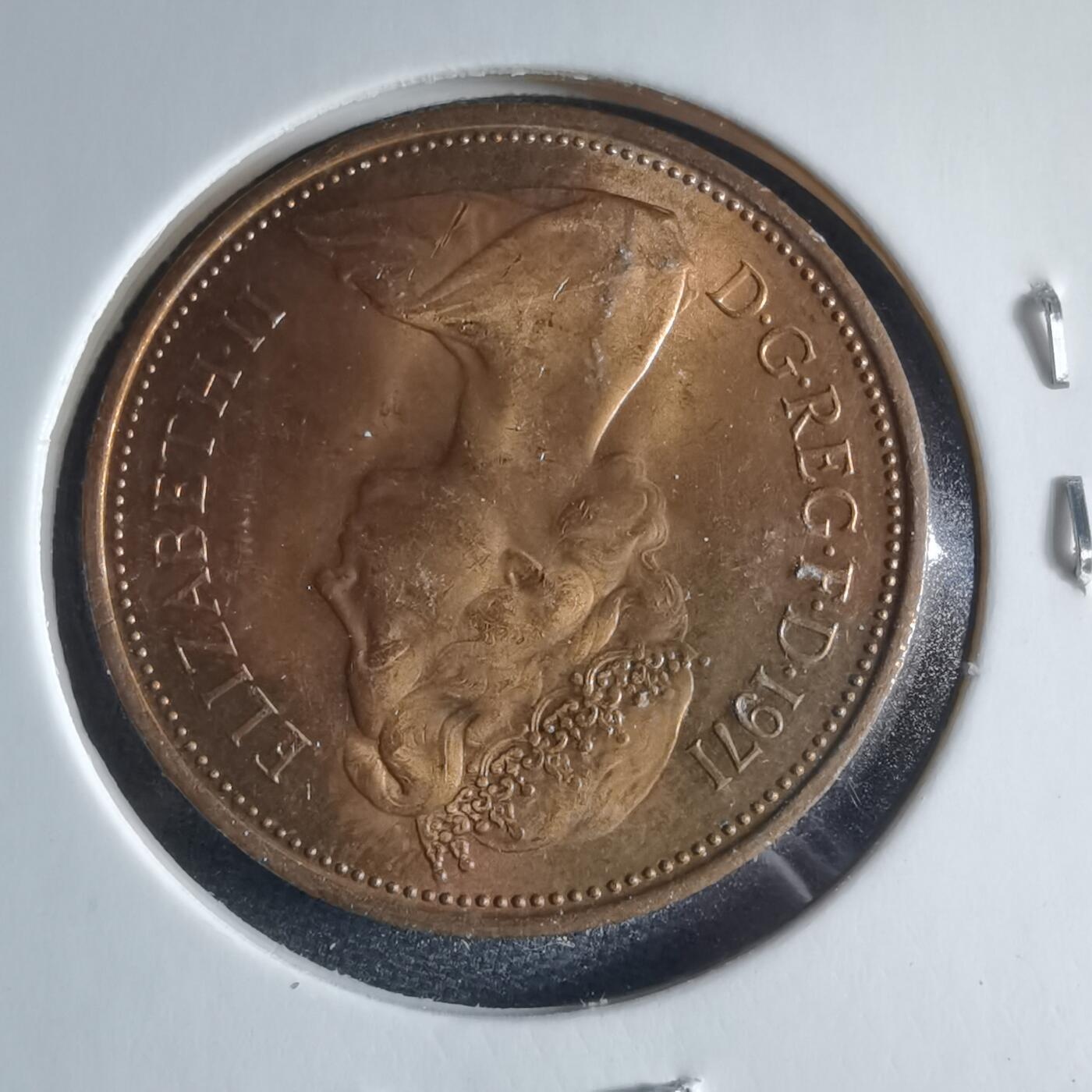 沼泽如烟--第954场 英国1971年2便士