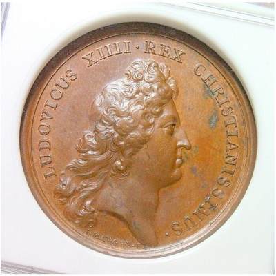【加厚盒】NGC MS63 法国1672年太阳王路易十四法荷战争 高浮雕精制大铜章 40MM - 【加厚盒】NGC MS63 法国1672年太阳王路易十四法荷战争 高浮雕精制大铜章 40MM