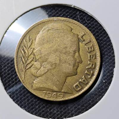 KK钱币收藏小铺  第387期  2月预留时间 周末发货 -  1949阿根廷20分铜币