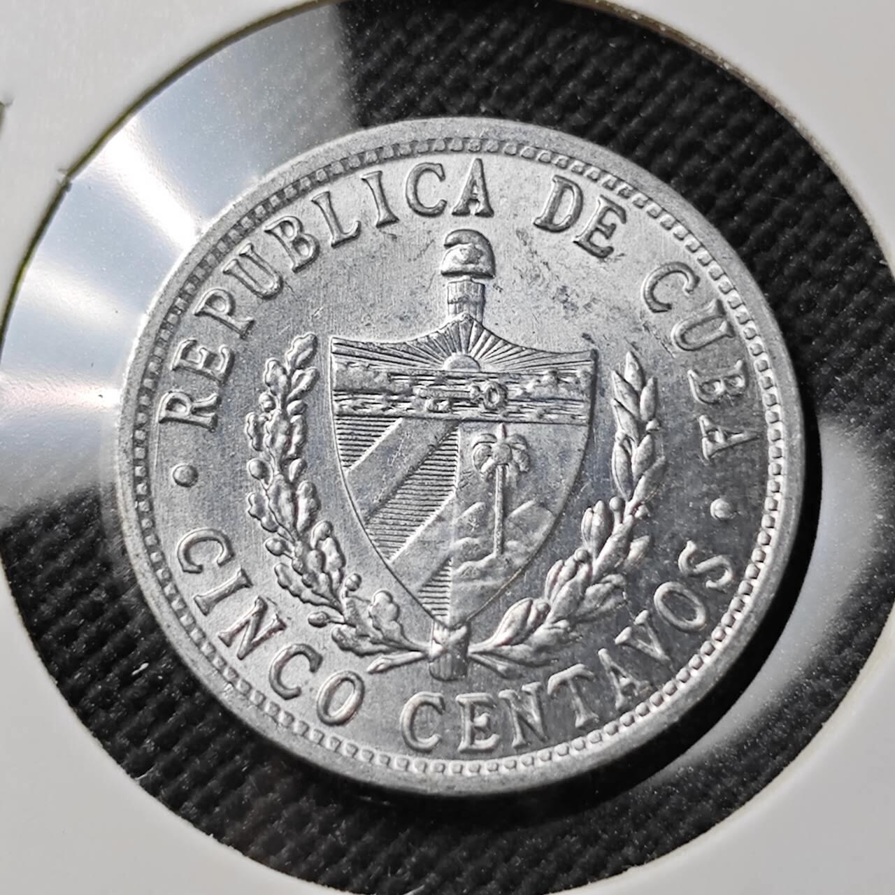 KK钱币收藏小铺  第387期  2月预留时间 周末发货  1971古巴5分