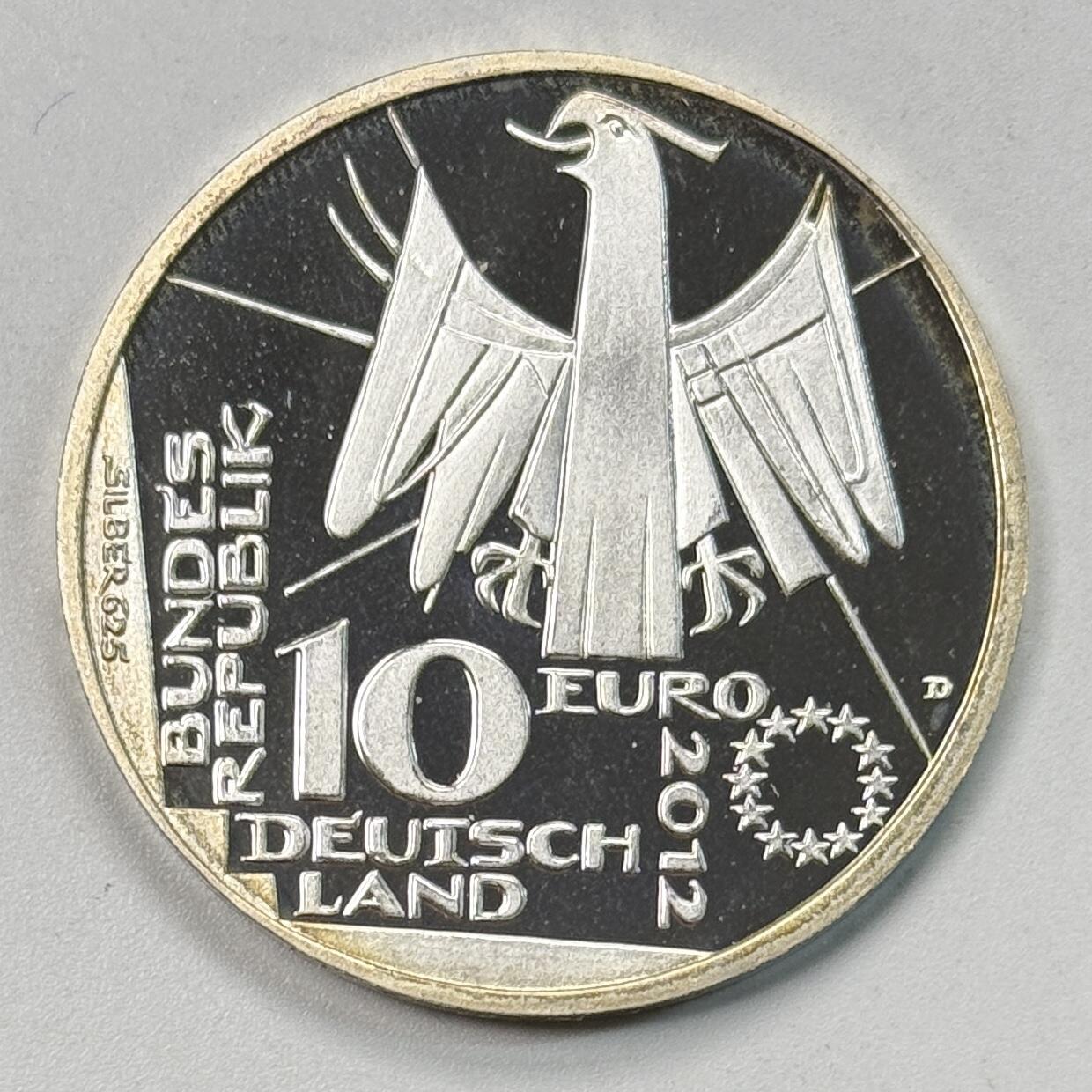 S&S Numismatic世界钱币-拍卖 第118期  德国2012年 德国国家图书馆100周年 10欧元精制纪念银币 16克625银