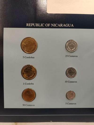 G&W世界散币，银币处理专场（第42场） - 富兰克林-尼加拉瓜6枚套